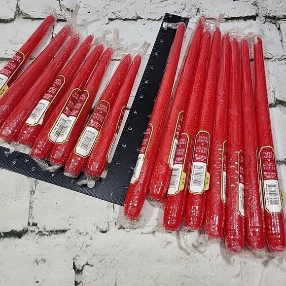 Vintage Candle-Lite Tapers Candles Red Lot 16 Christmas Holiday 11.5" And 7.5" - Picture 9 of 9